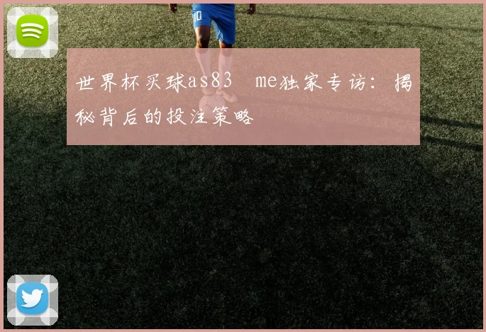 世界杯买球as83婰me独家专访：揭秘背后的投注策略